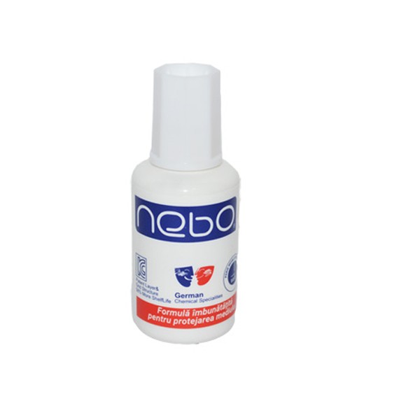 Corector fluid cu pensula, pe baza de solvent, 12 ml, Nebo - imagine 3
